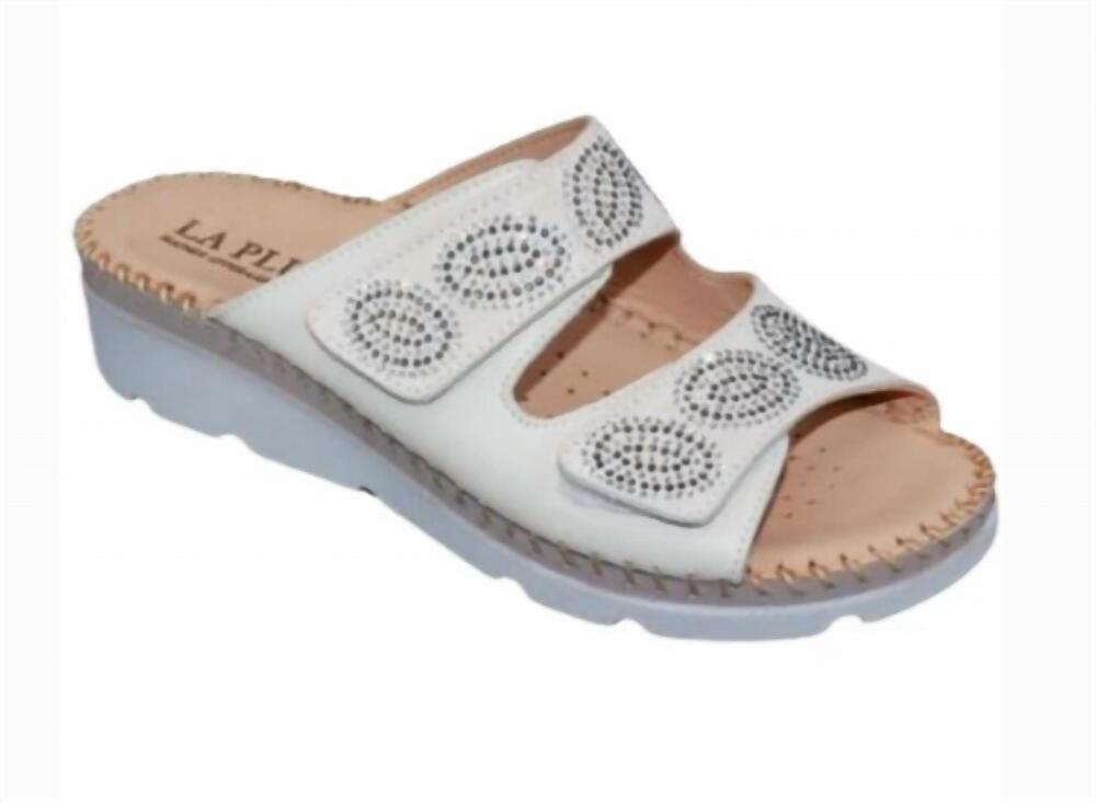 NEW LAPLUME women's glitz sandal in bone